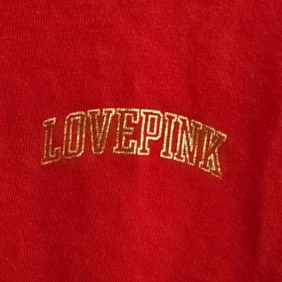 PINK | Plaid Logo | Victoria's Secret | Long Sleeved | Red | M | EUC - Picture 3 of 5